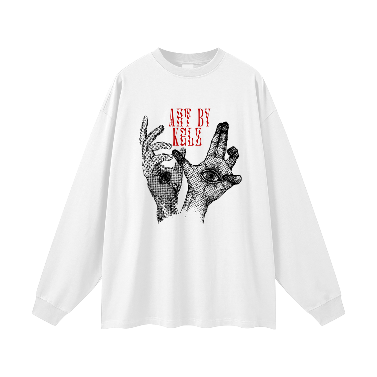 Divined Hands Art By Kelz Oversized Unisex Long Sleeve T-Shirt