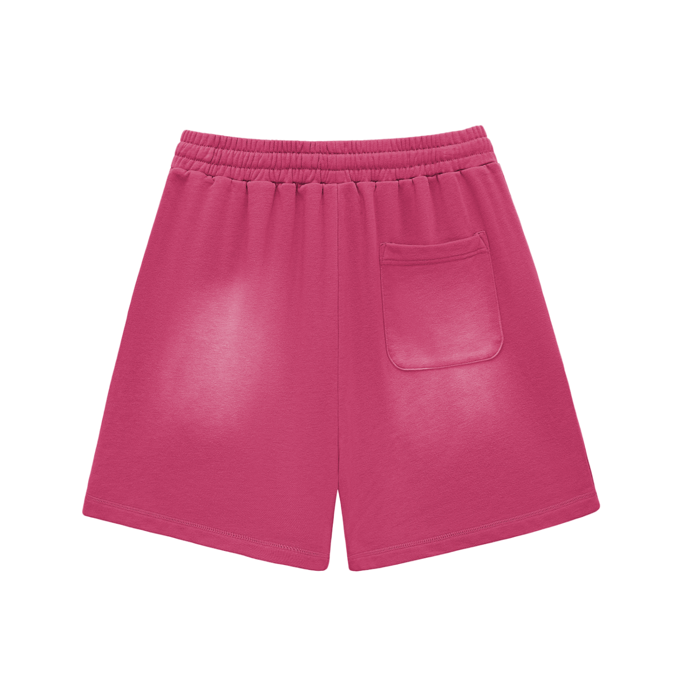 Trippy Ice Cream Sun Fade Raw Edge Cotton Shorts