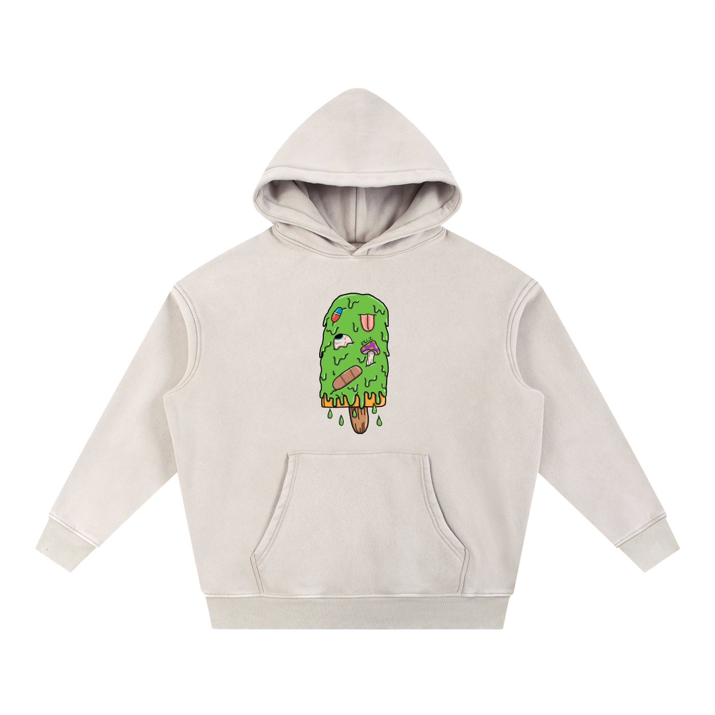 The Time Is Now Snow Wash Fleece Oversize Hoodie