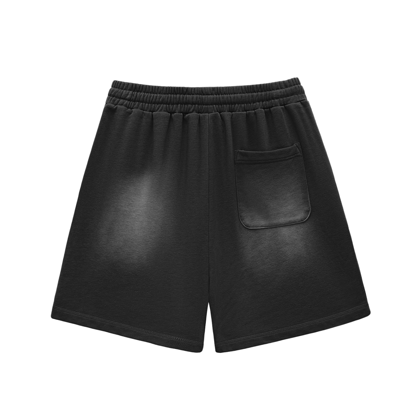 Trippy Ice Cream Sun Fade Raw Edge Cotton Shorts