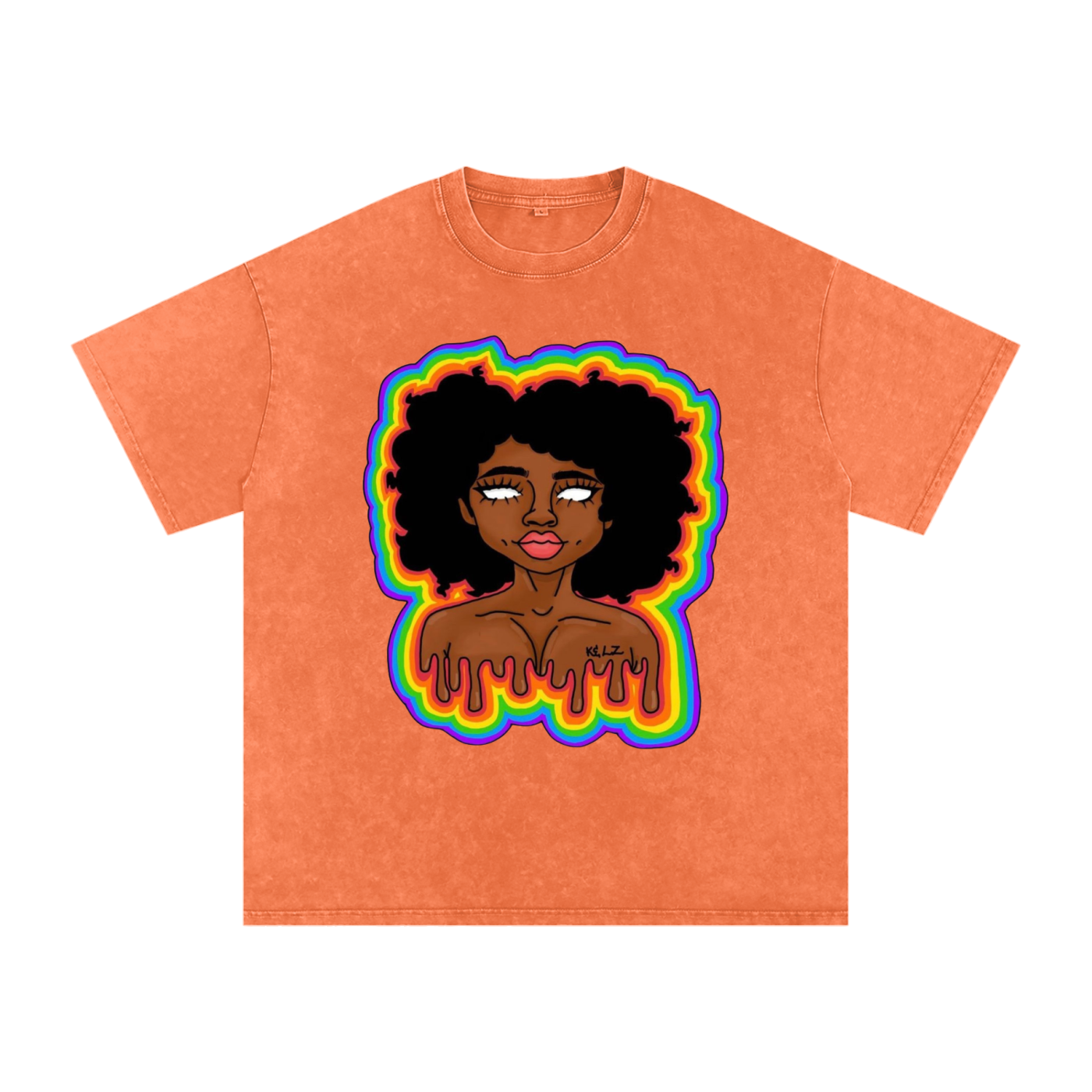 Aura Girl Acid Wash Oversize T-Shirt