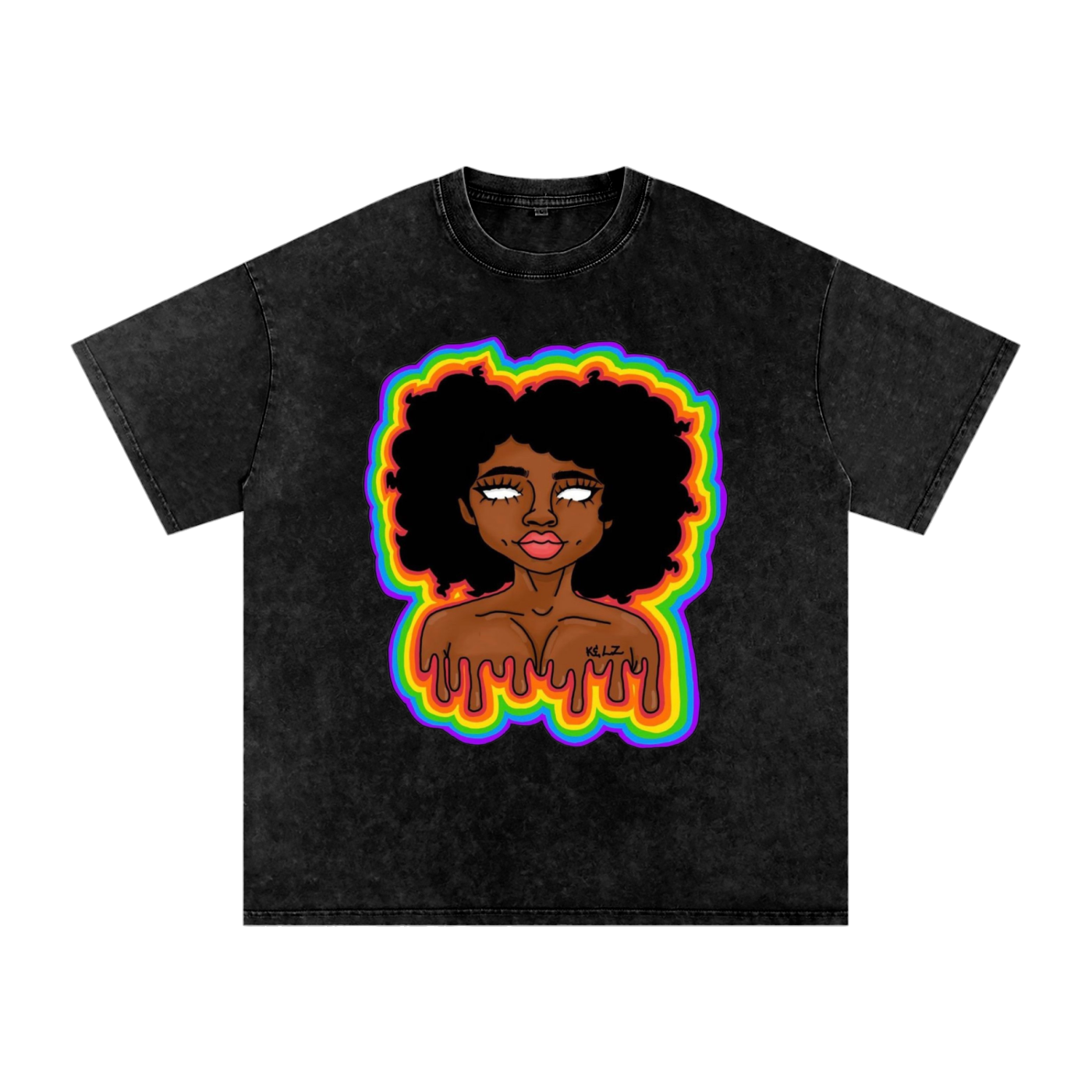 Aura Girl Acid Wash Oversize T-Shirt
