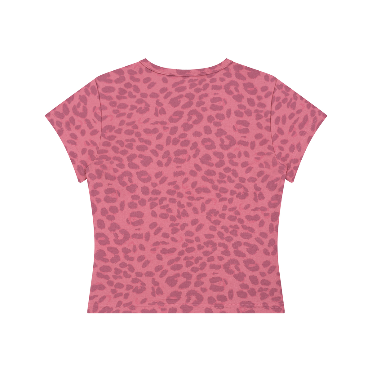 Art By Kelz Logo Women’s Leopard Print Crop T-Shirt