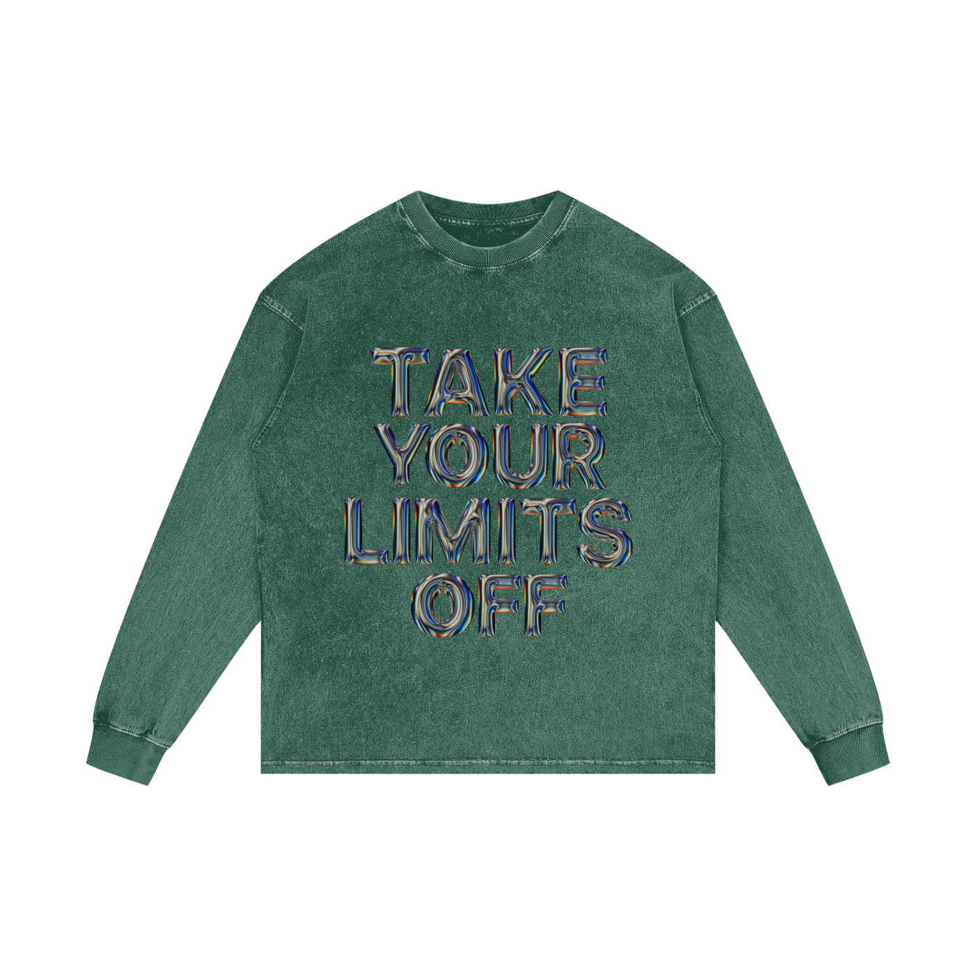 Take Your Limits Off Acid Wash Oversize Long Sleeve T-Shirt