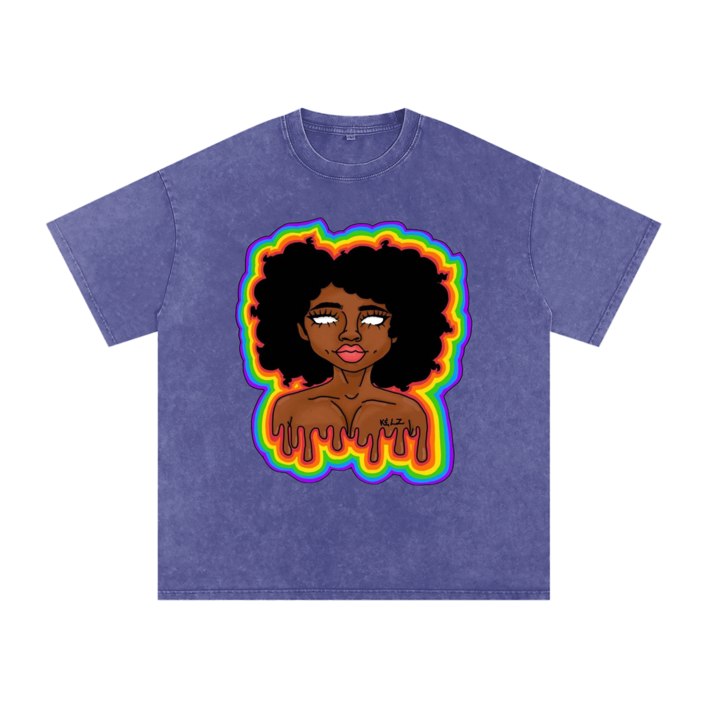 Aura Girl Acid Wash Oversize T-Shirt
