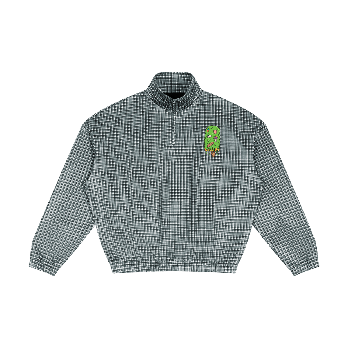 Art By Kelz Logo Unisex Plaid Quarter-Zip Sweatshirt
