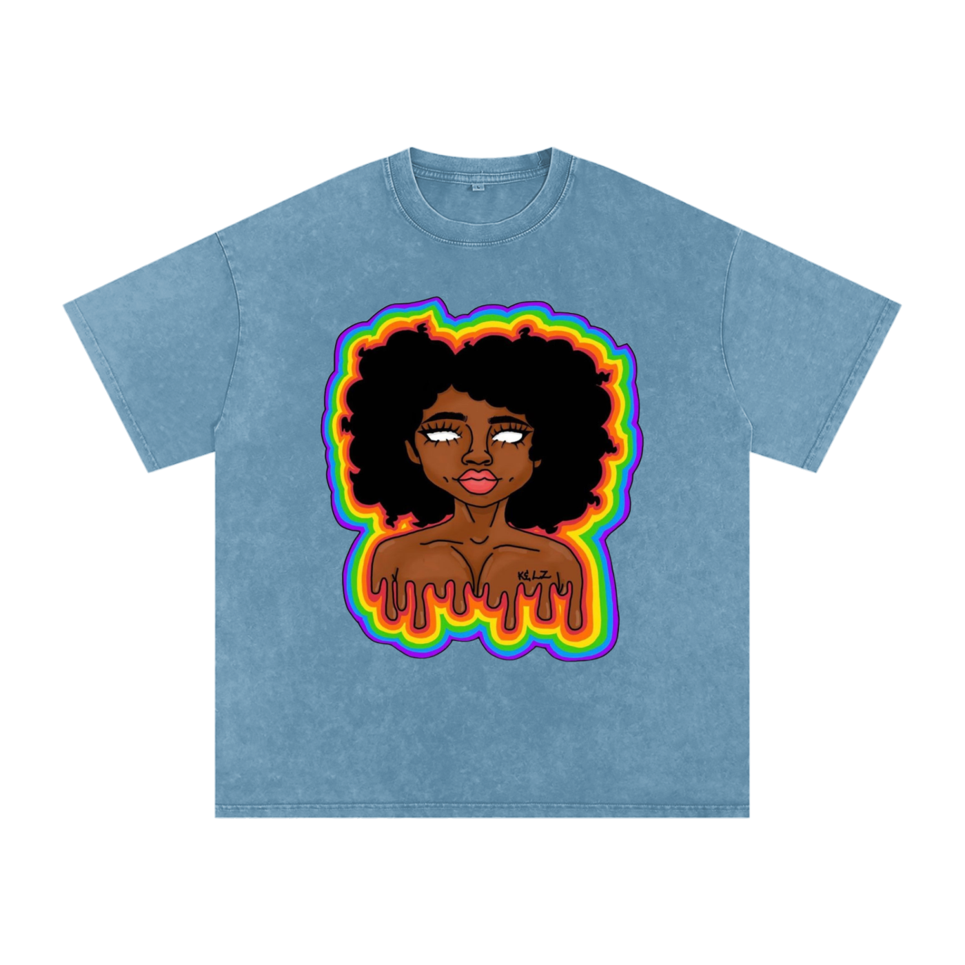 Aura Girl Acid Wash Oversize T-Shirt