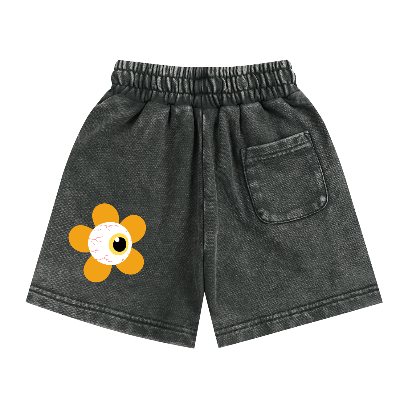 Kids' Eyeball Flowers Snow Washed Shorts