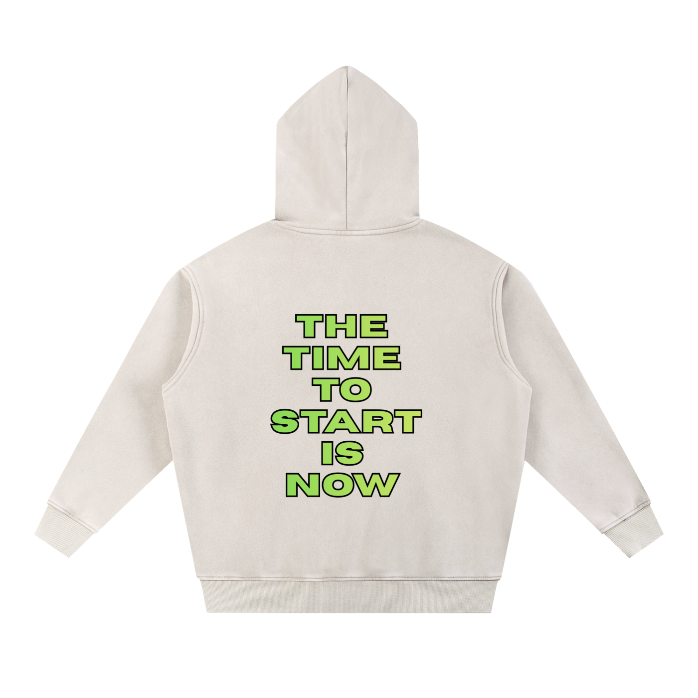 The Time Is Now Snow Wash Fleece Oversize Hoodie