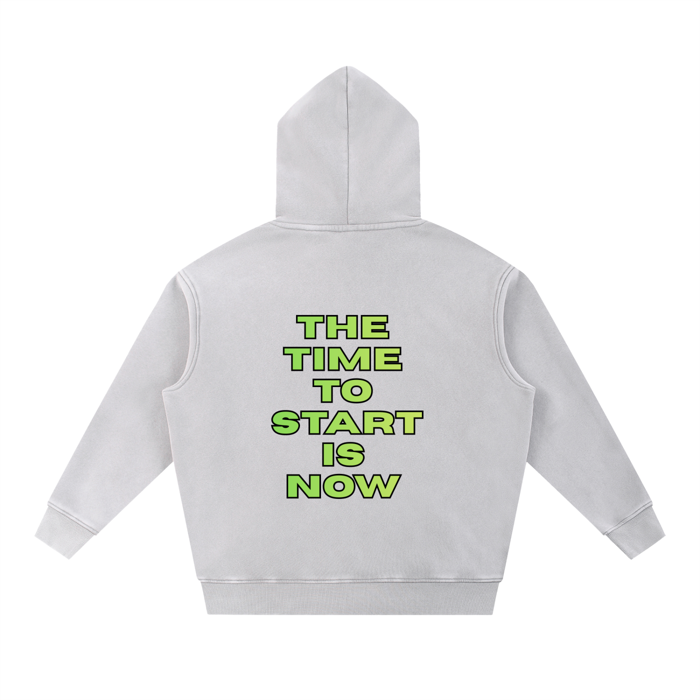 The Time Is Now Snow Wash Fleece Oversize Hoodie