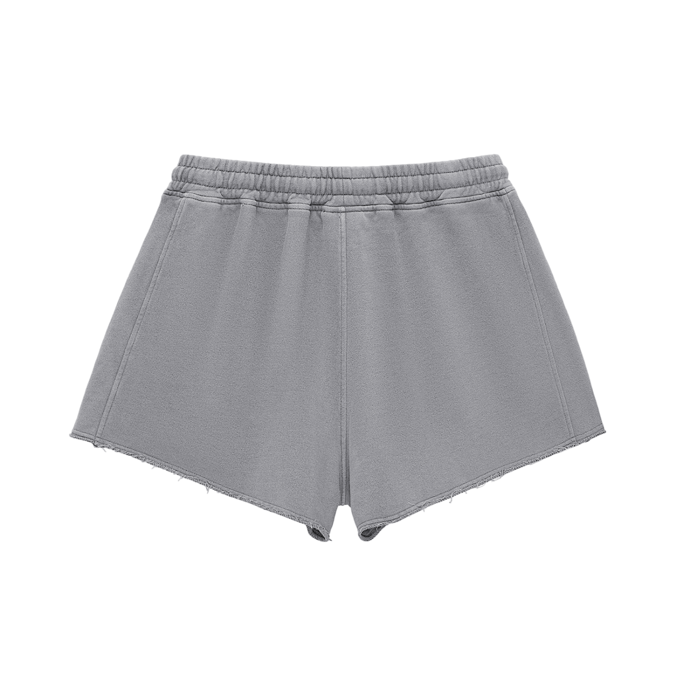 Trippy Ice Cream Snow Washed Raw Edge Drawstring Shorts