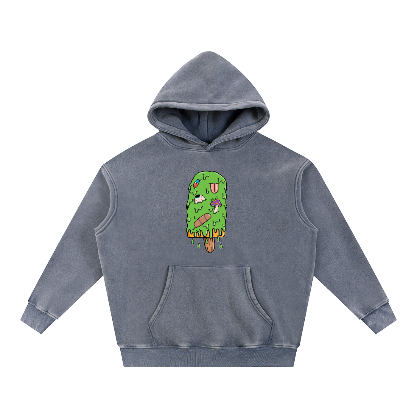 The Time Is Now Snow Wash Fleece Oversize Hoodie