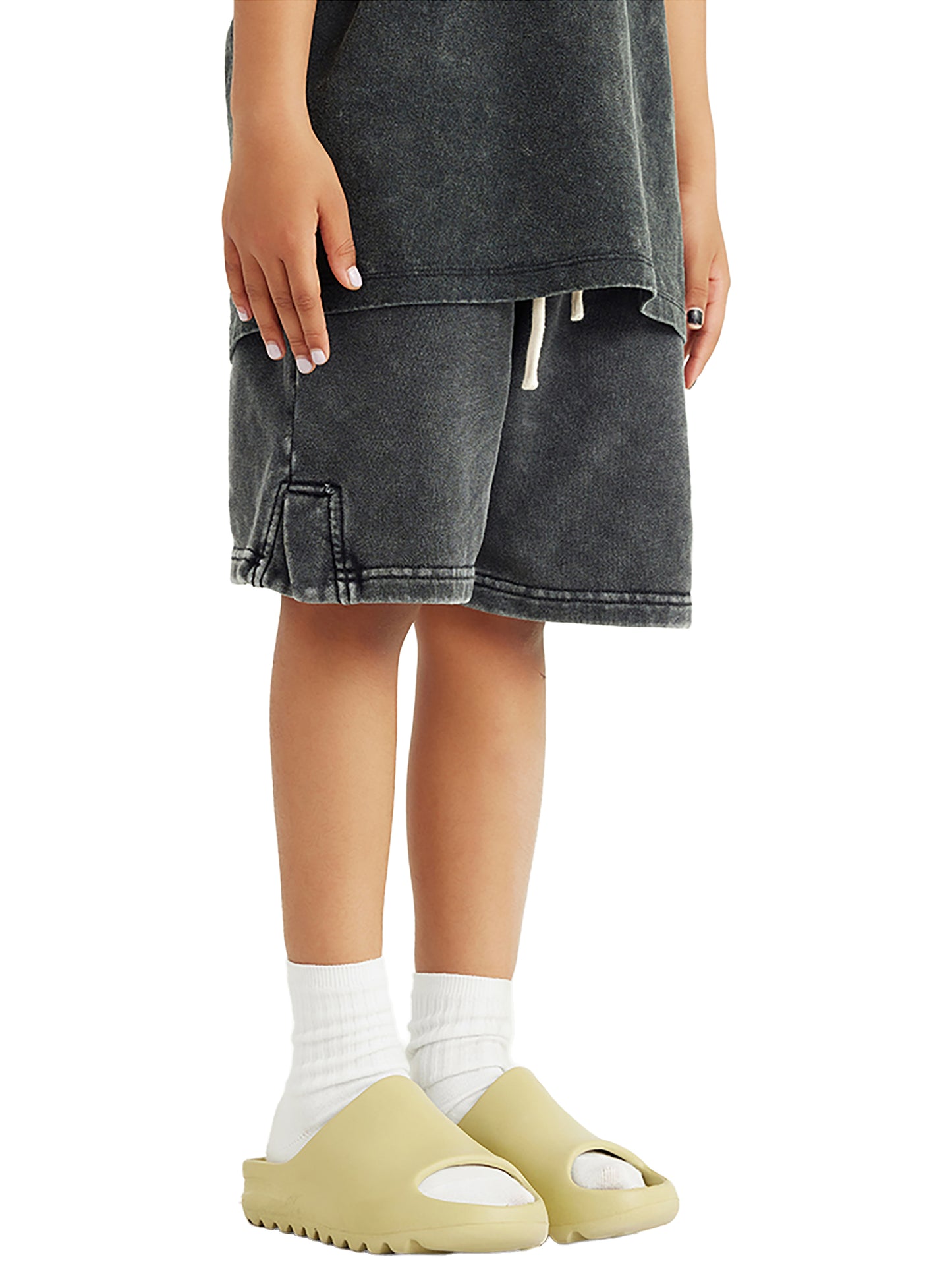 Kids' Eyeball Flowers Snow Washed Shorts