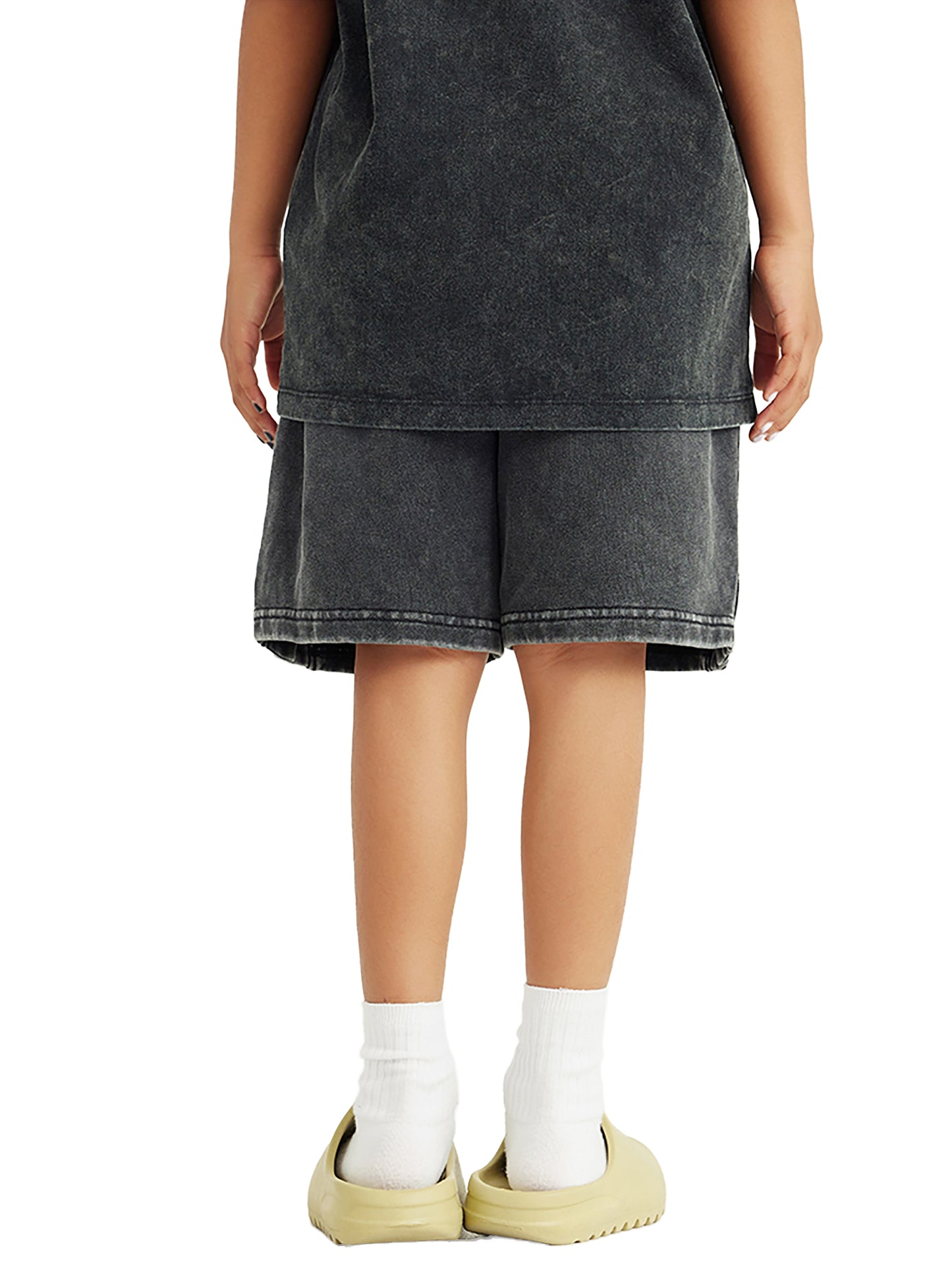 Kids' Eyeball Flowers Snow Washed Shorts