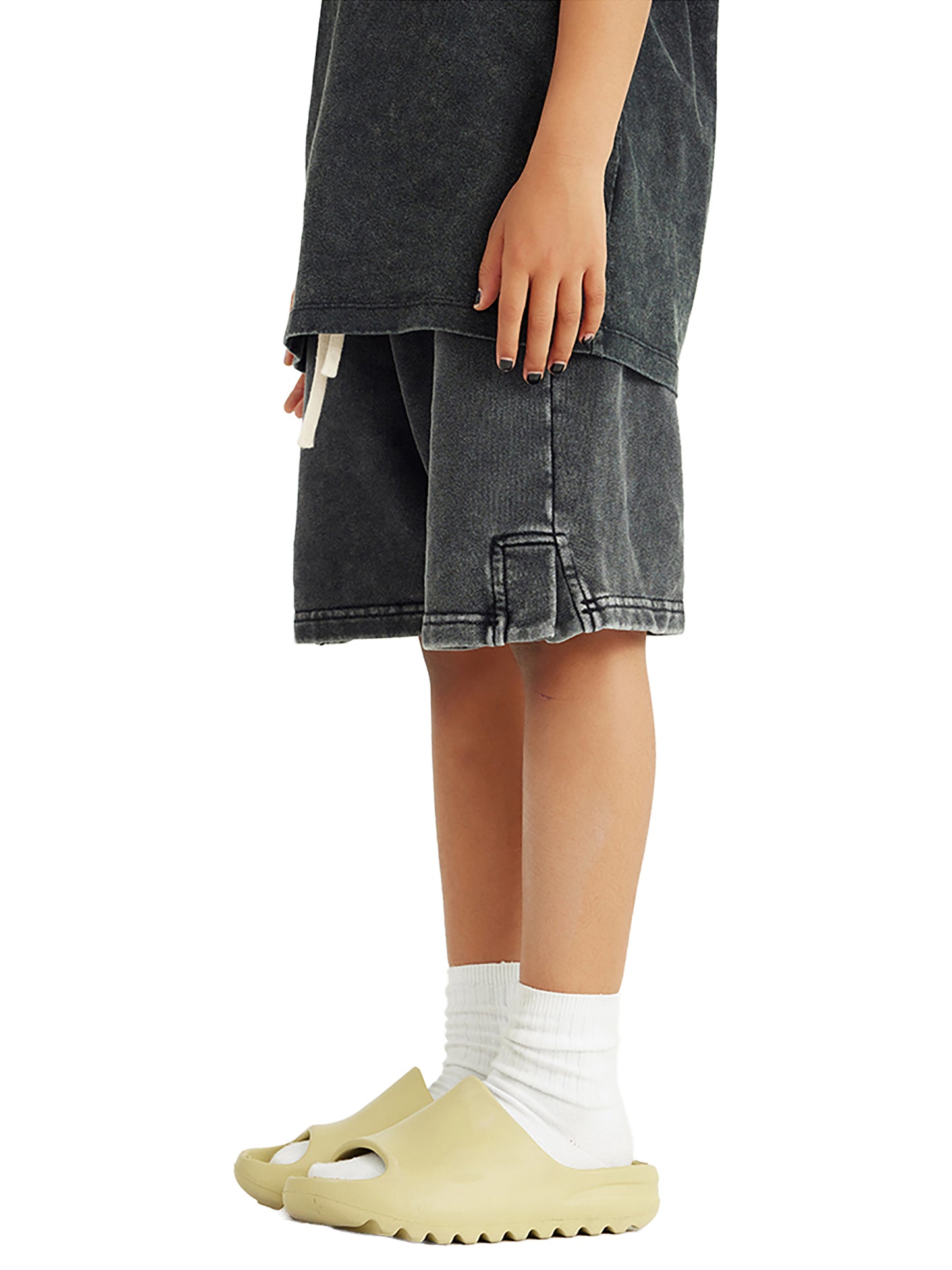 Kids' Eyeball Flowers Snow Washed Shorts
