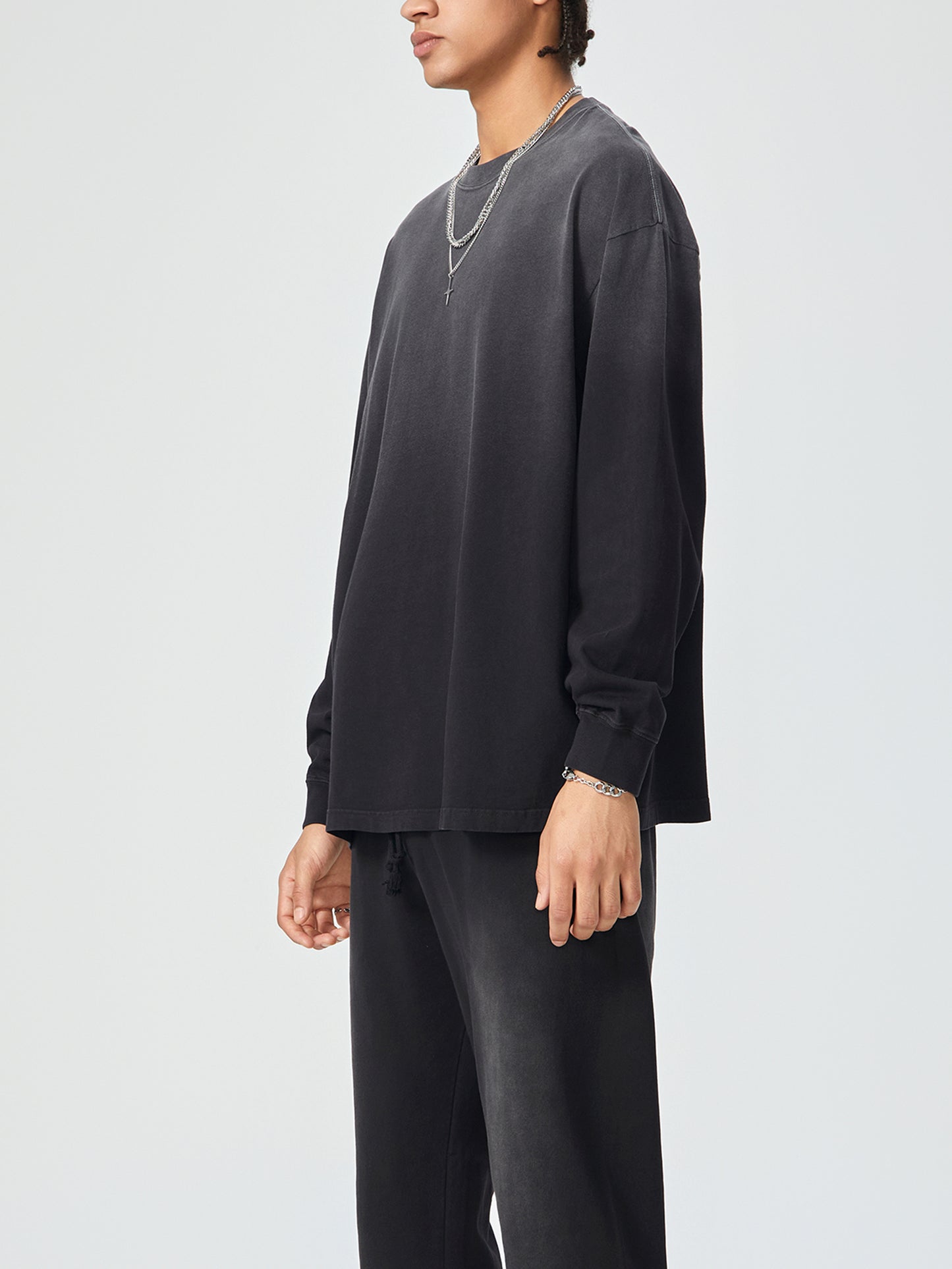 Mind Over Matter Gradient Washed Long Sleeve T-Shirt
