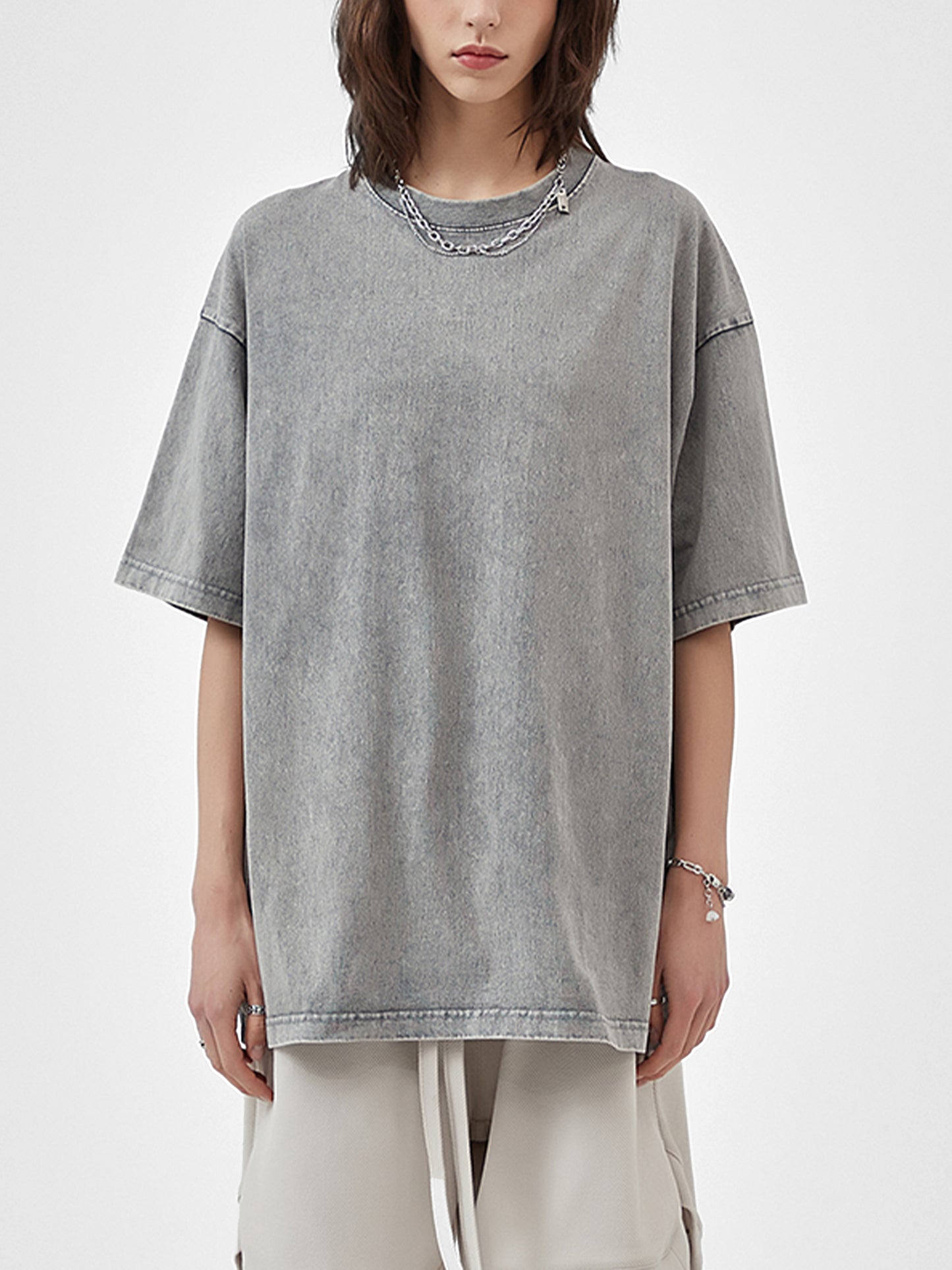 Home Body Girl Acid Wash Oversize T-Shirt