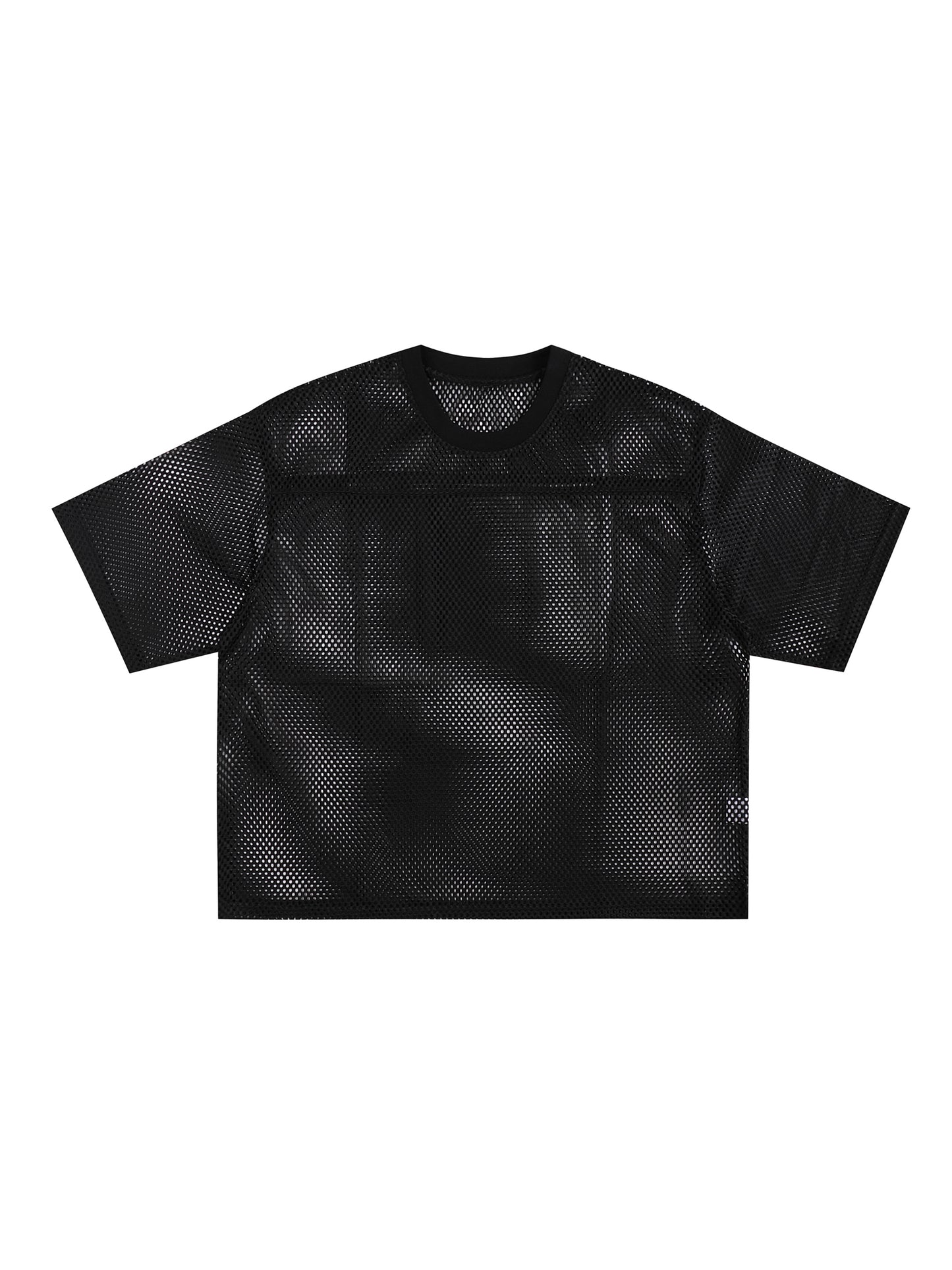 Too High For This See-through Boxy Net T-shirt