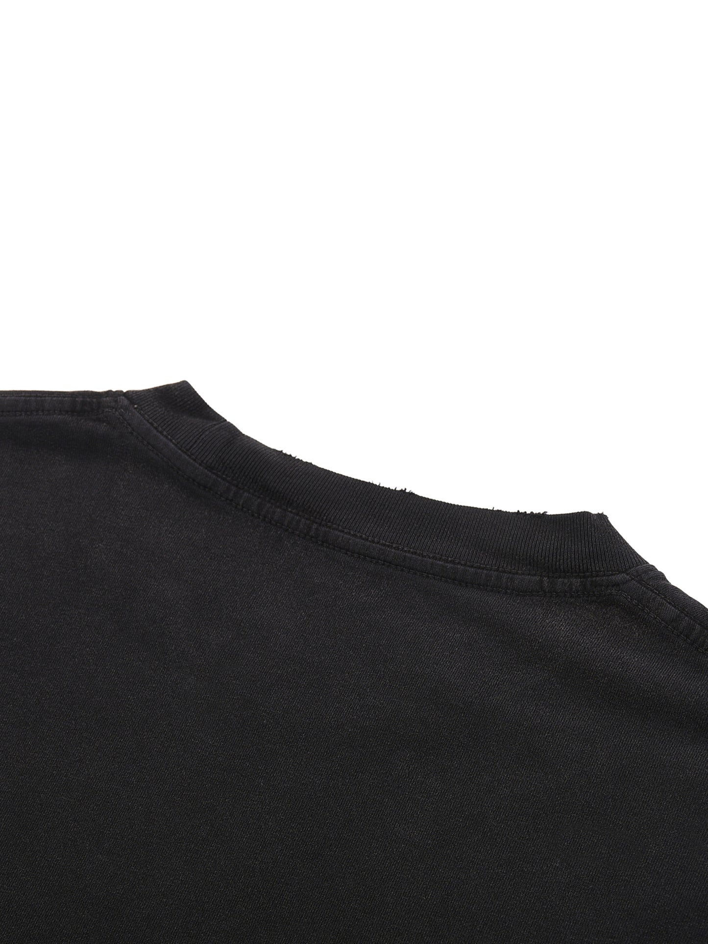 Eyeball Flower Black Snow Washed Raw-Hem T-Shirt