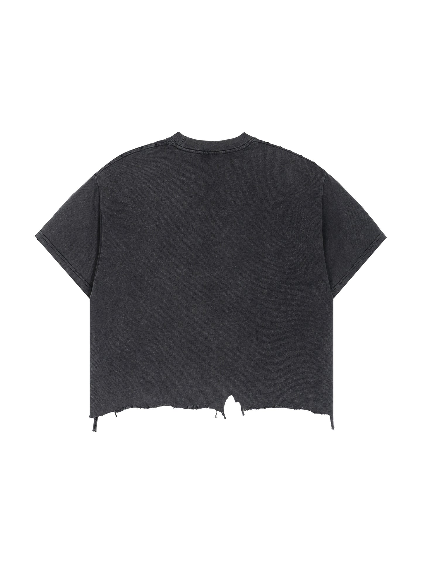 Eyes Vintage Wash Boxy Distressed Hem T-Shirt
