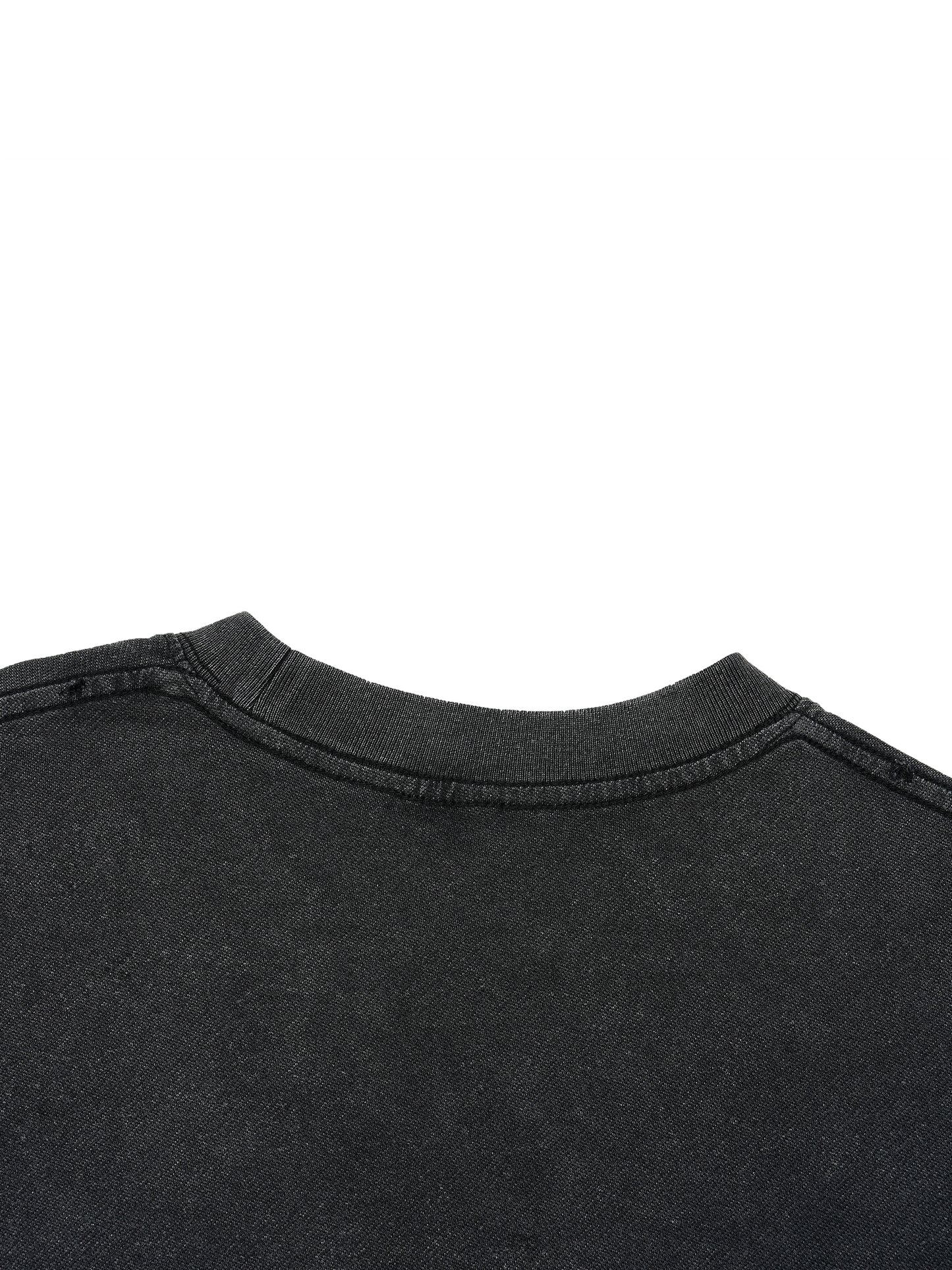 Eyes Vintage Wash Boxy Distressed Hem T-Shirt