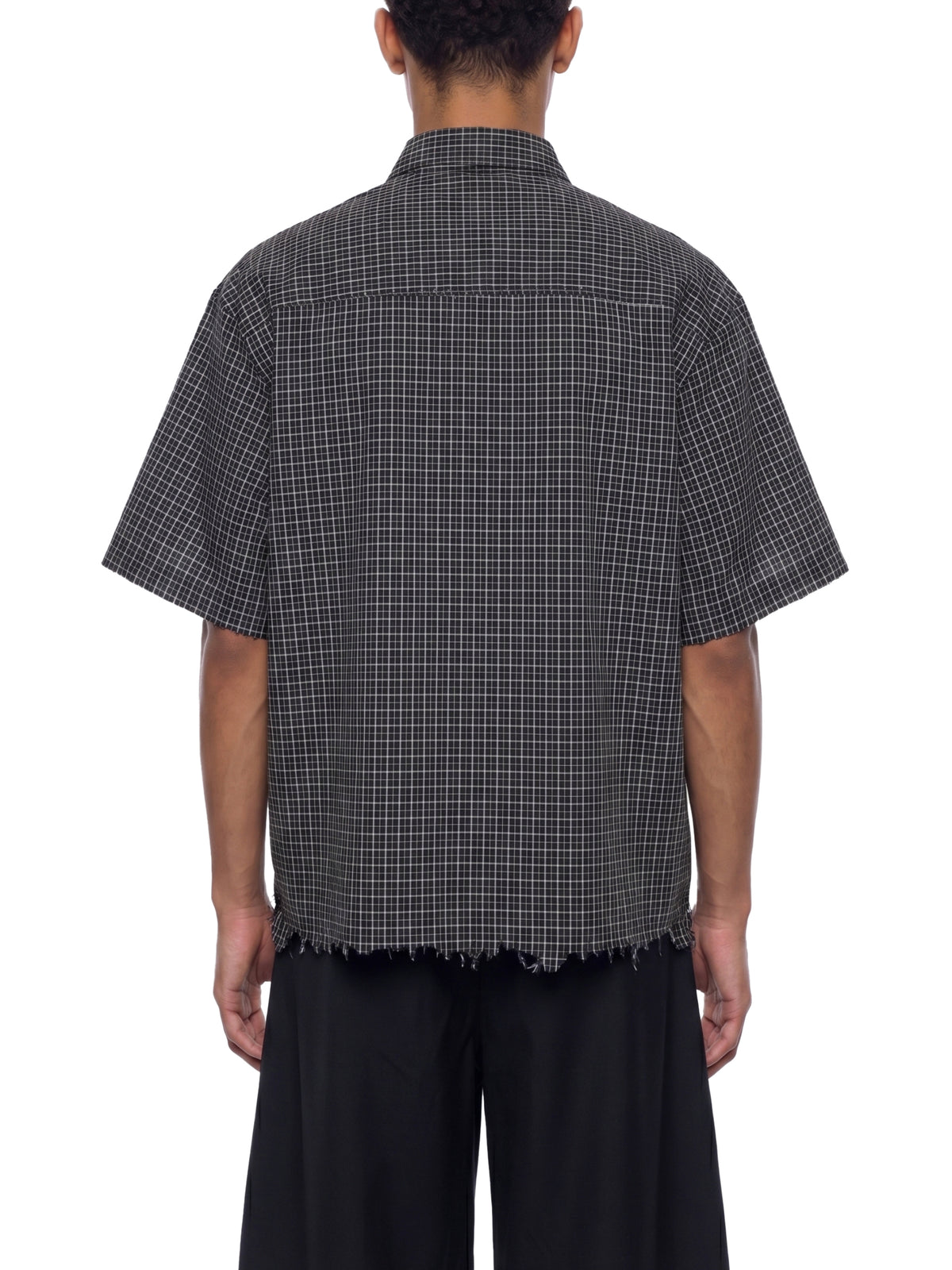 Art By Kelz Logo Unisex Distressed Plaid Boxy Shirt